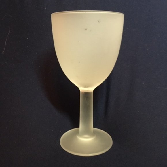 VTG Wine Frosted Glass Eleanor Roosevelt Girl Talk "A Woman Is Like A Tea Bag" - Picture 4 of 7